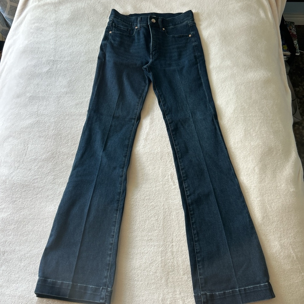Dark wash bootcut jeans